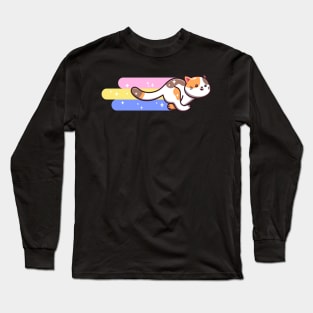 Funny Cat Rainbow Kawaii Kitten Long Sleeve T-Shirt